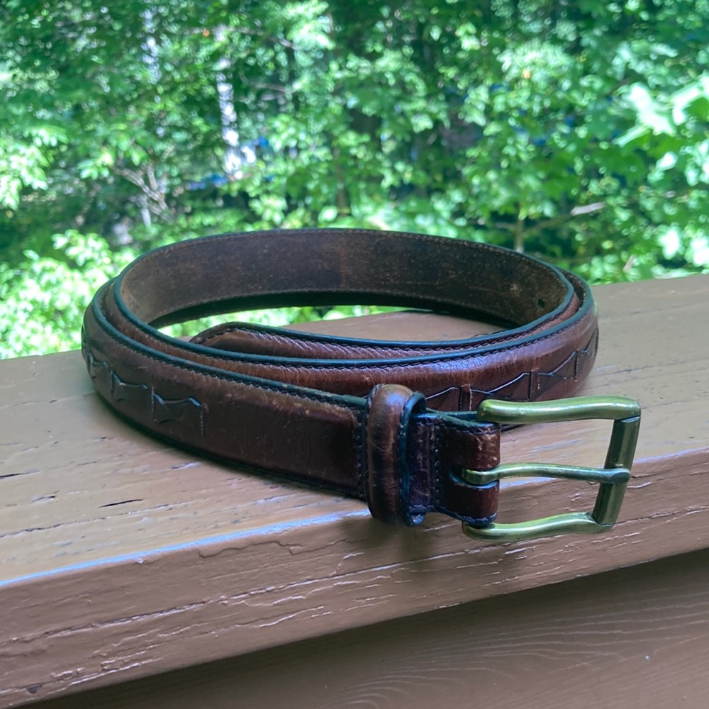 Fossil brown leather belt